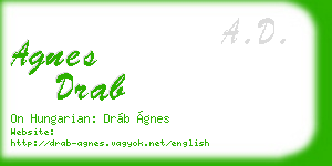 agnes drab business card